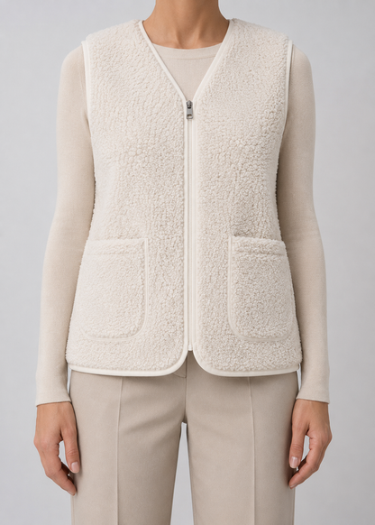 Women's Sleeveless Gilet Vest | Women | Lightweight Fabric Blend | Layering Waistcoat | Steven & Levon