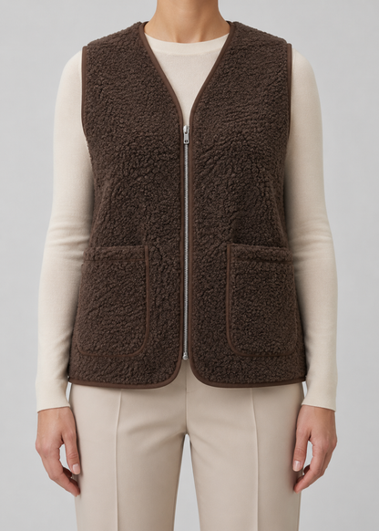 Women's Sleeveless Gilet Vest | Women | Lightweight Fabric Blend | Layering Waistcoat | Steven & Levon