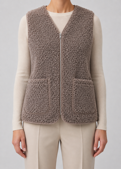 Women's Sleeveless Gilet Vest | Women | Lightweight Fabric Blend | Layering Waistcoat | Steven & Levon