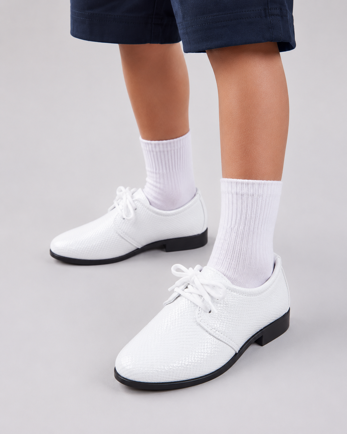 Kids Leather Oxford Shoes | Lace-Up Formal School Shoes | Smart Uniform Shoes | Steven & Levon