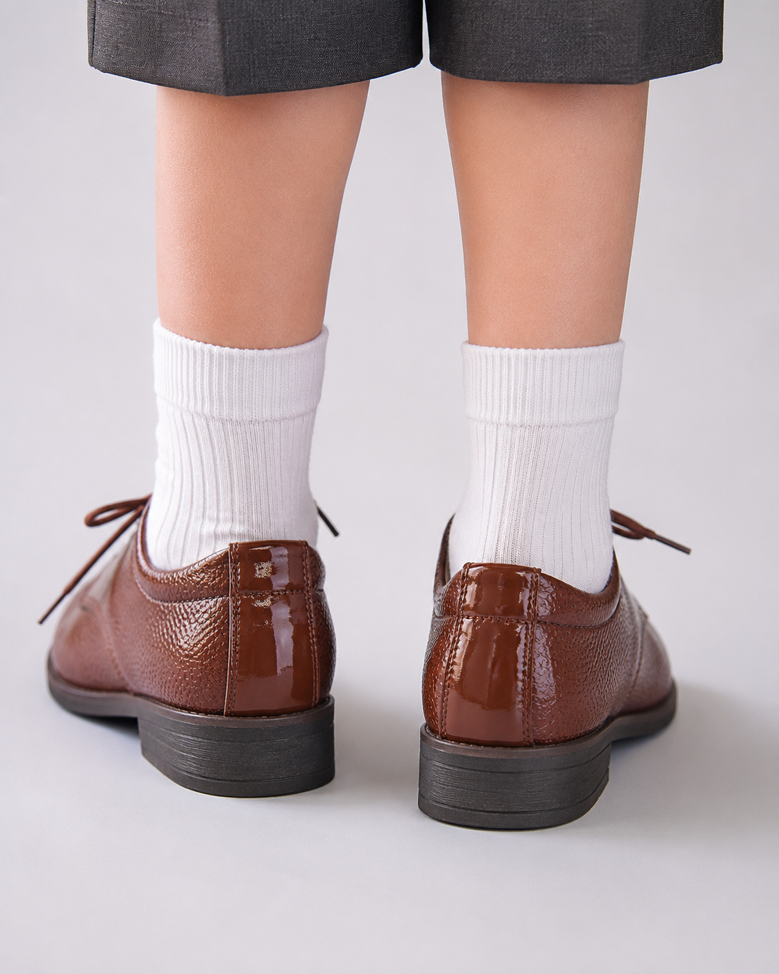 Kids Leather Oxford Shoes | Lace-Up Formal School Shoes | Smart Uniform Shoes | Steven & Levon