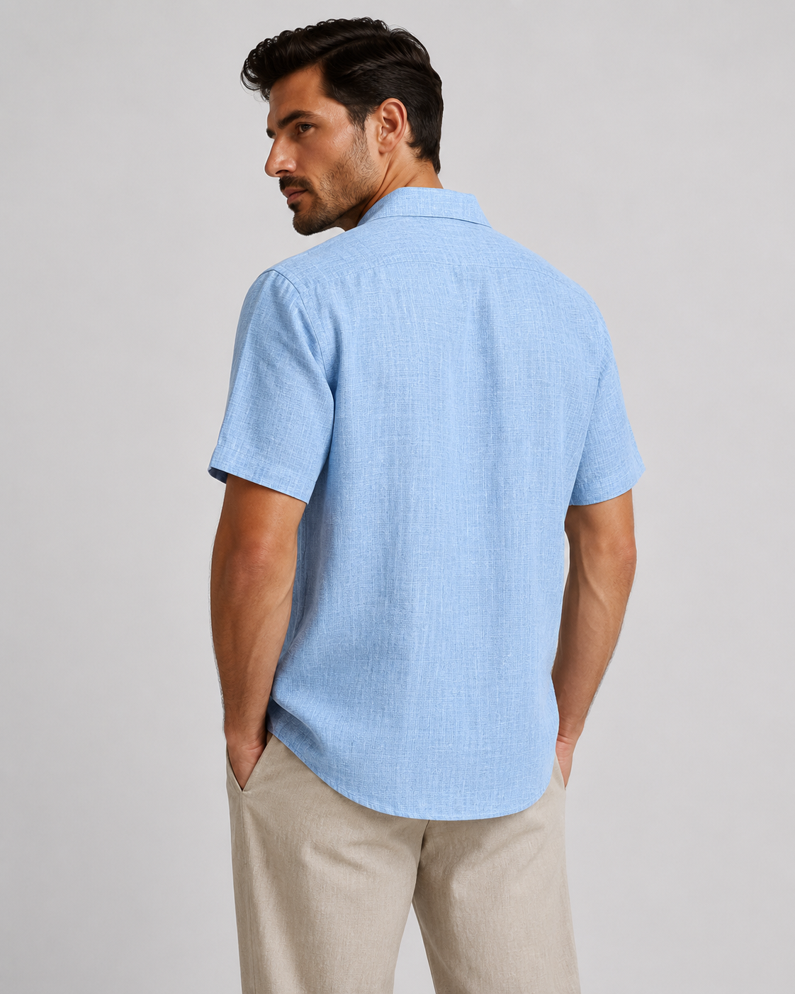 Men's Linen Short Sleeve Shirt | Men | Linen Blend | Breathable Lightweight Summer Button-Up | Steven & Levon