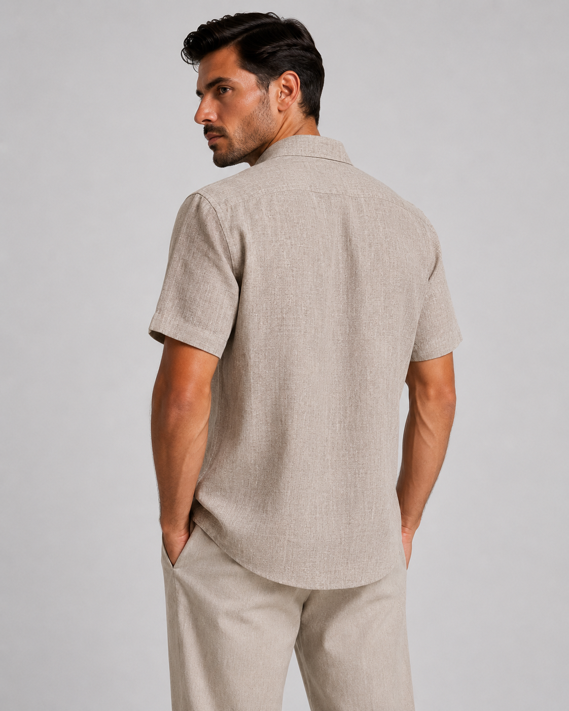 Men's Linen Short Sleeve Shirt | Men | Linen Blend | Breathable Lightweight Summer Button-Up | Steven & Levon