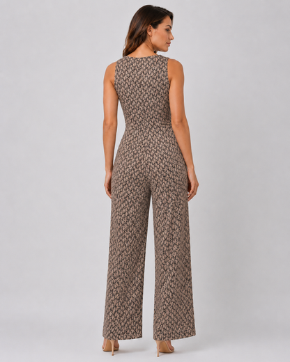 Ideal Elegant Jumpsuit | Women | Lightweight Polyester Fabric | Wide-Leg One-Piece | Smart Casual & Occasion Wear | Steven & Levon