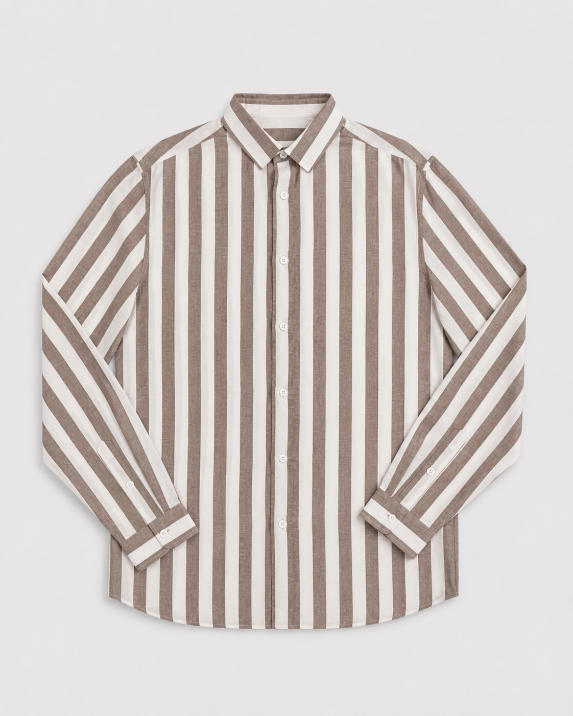 Men's Striped Long Sleeve Shirt | Breathable Button-Up Casual Shirt | Polyester Fiber | Lightweight Summer Wear | Steven & Levon