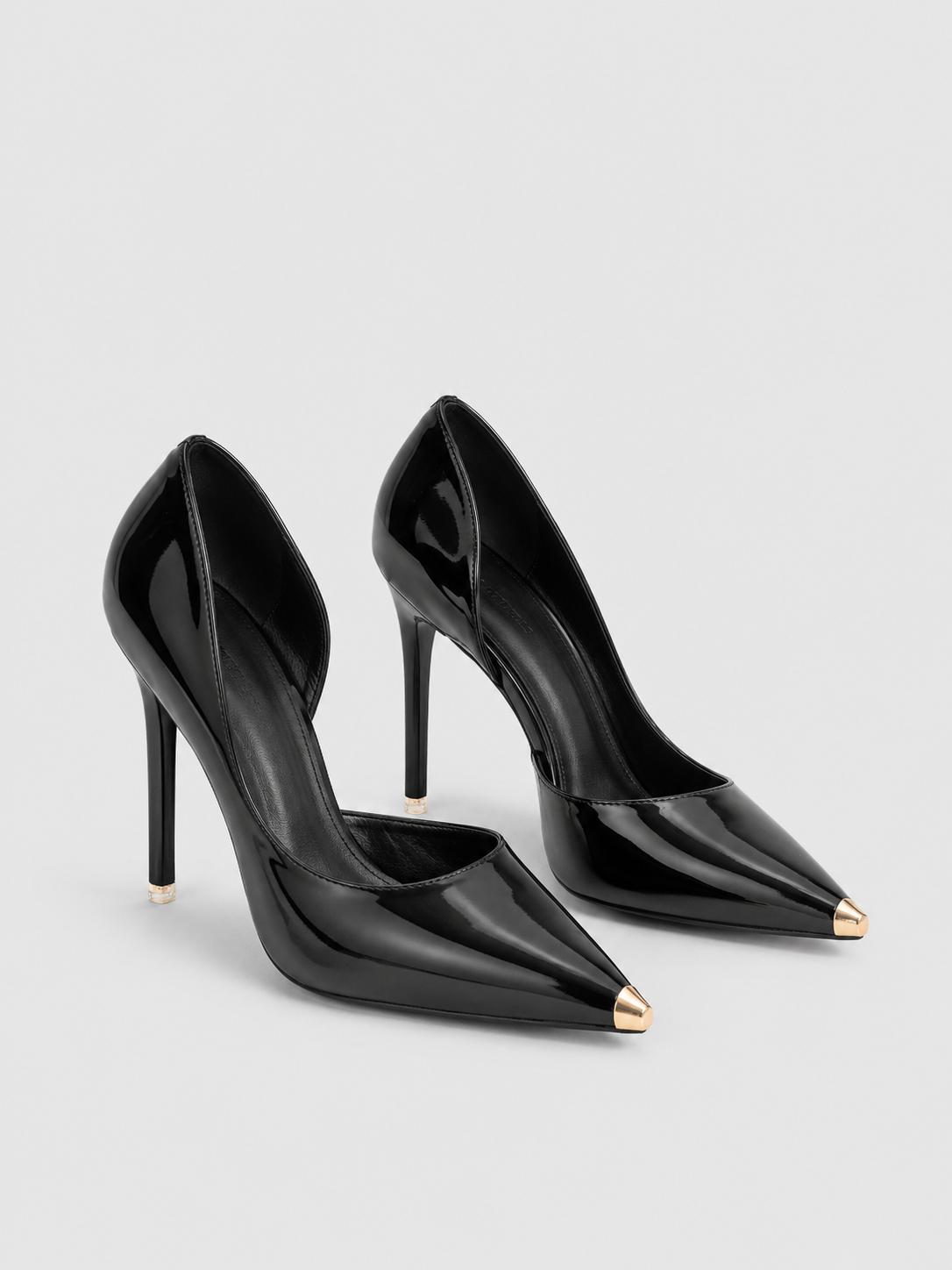 Asymmetric Stiletto Pumps | Women | Black | Pointed Toe | Steven & Levon
