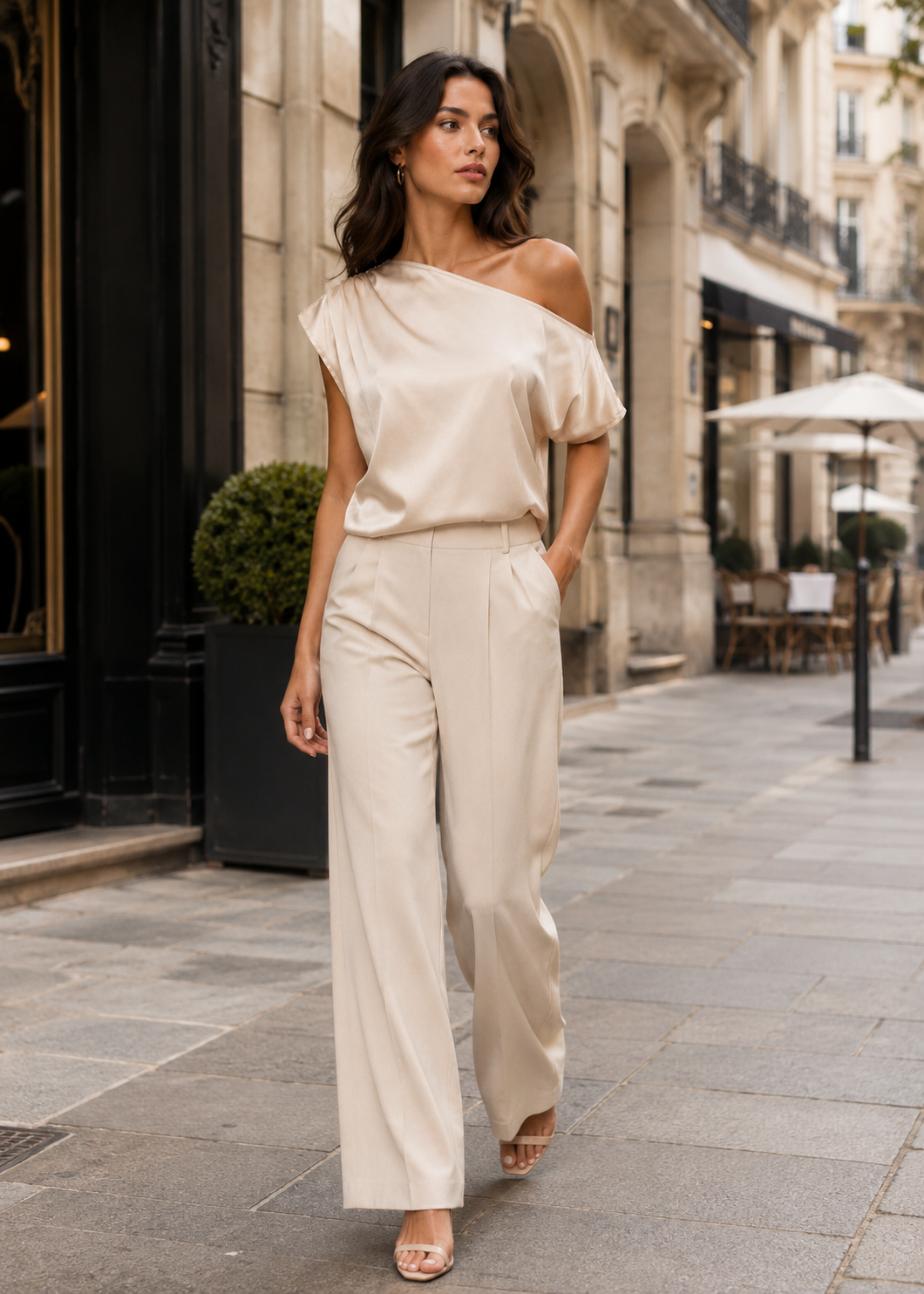 Women's Off-Shoulder Sleeve Top | Off Shoulder Top | Lightweight Fabric Blend | Batwing Sleeves Relaxed Fit | Steven & Levon