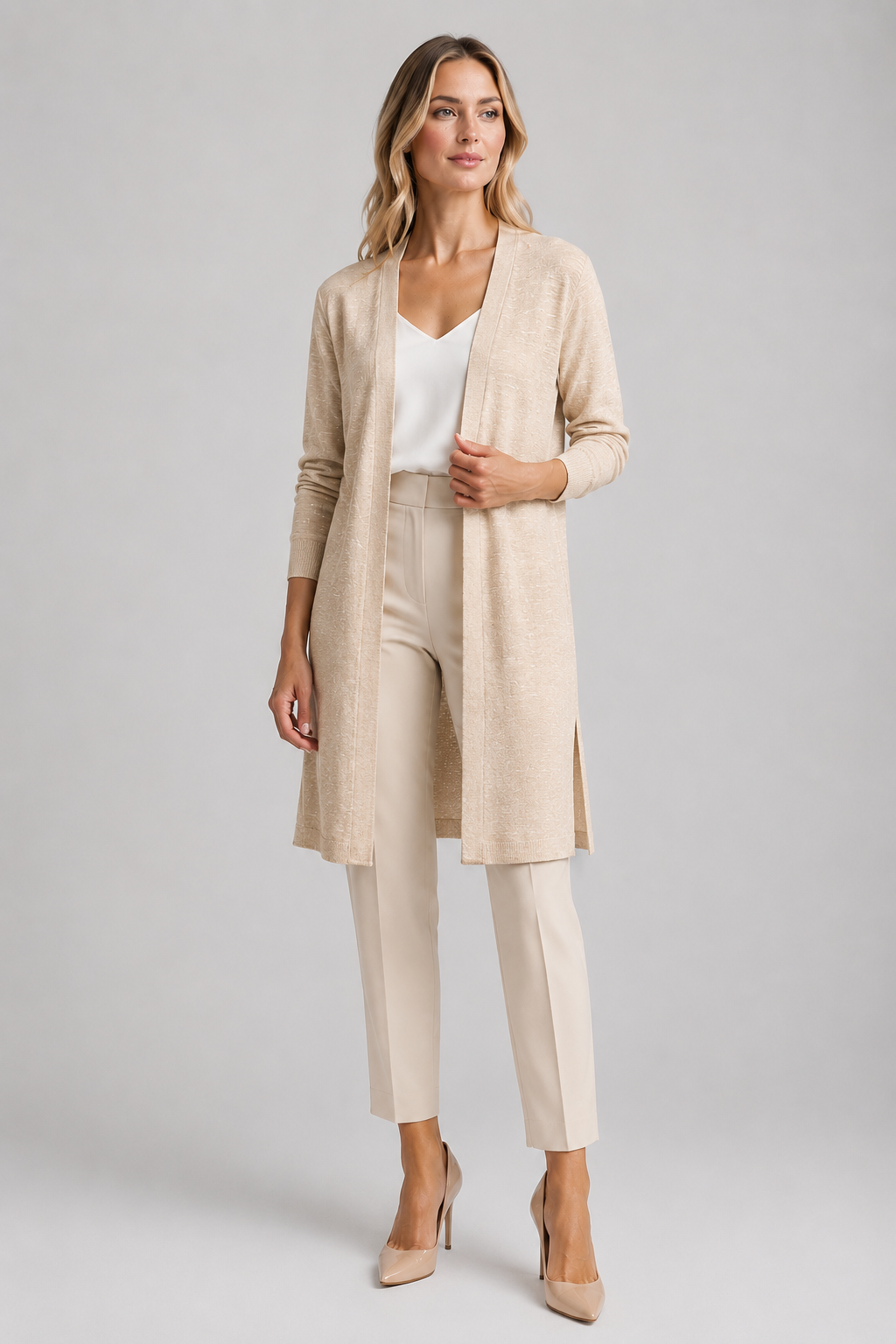 Longline Cardigan | Women | Hemp Blend | Open Front Layering | Steven & Levon