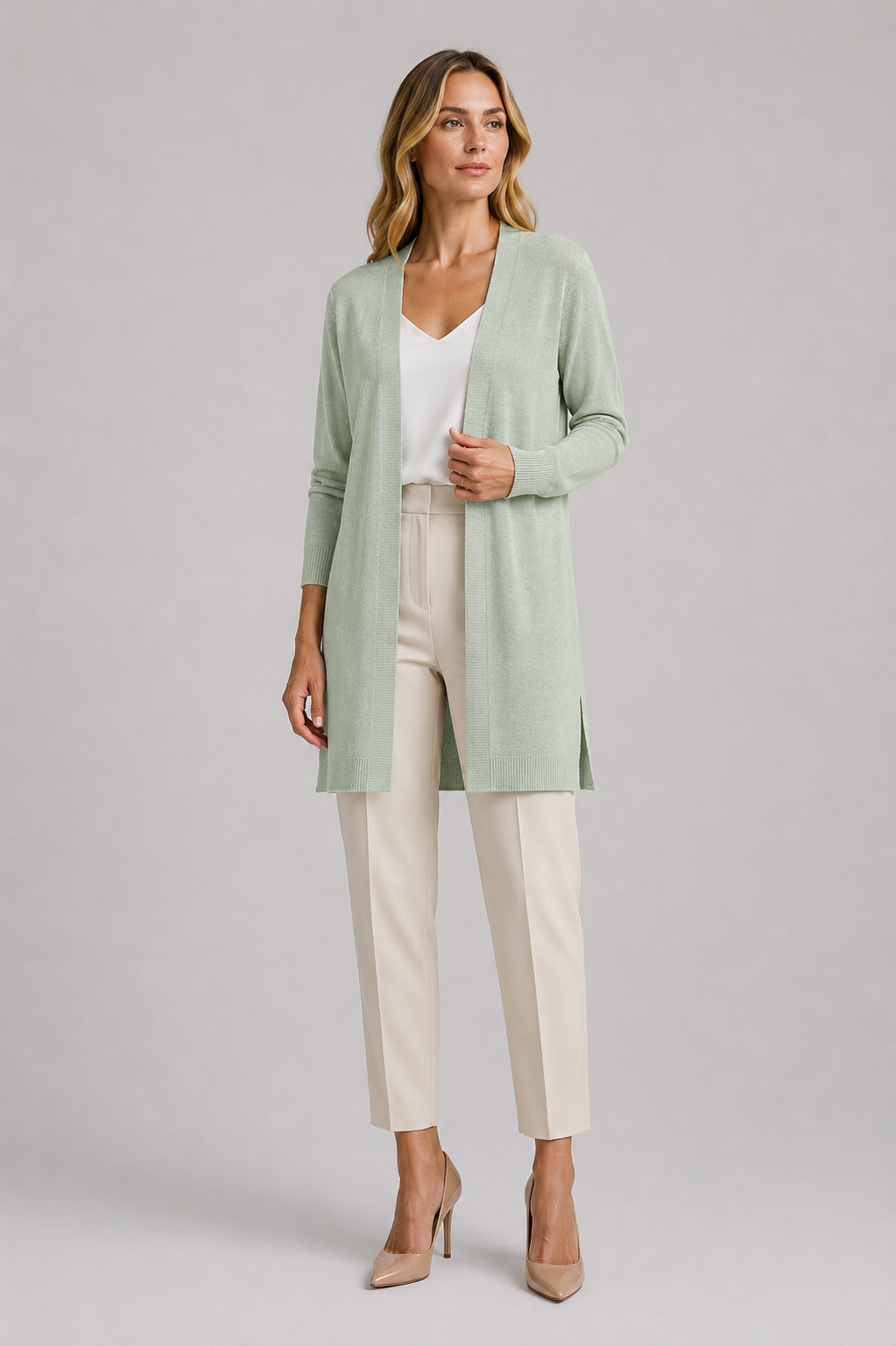 Longline Cardigan | Women | Hemp Blend | Open Front Layering | Steven & Levon