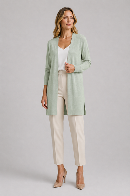 Longline Cardigan | Women | Hemp Blend | Open Front Layering | Steven & Levon