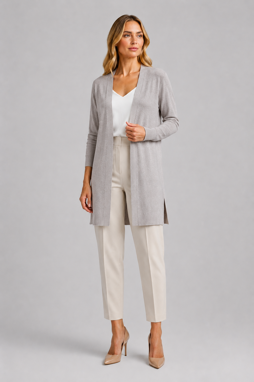 Longline Cardigan | Women | Hemp Blend | Open Front Layering | Steven & Levon