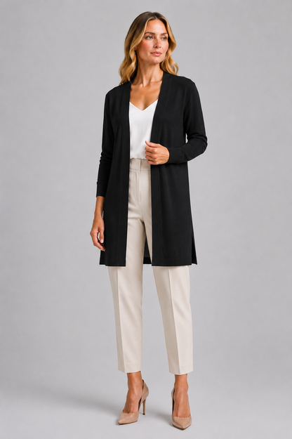 Longline Cardigan | Women | Hemp Blend | Open Front Layering | Steven & Levon