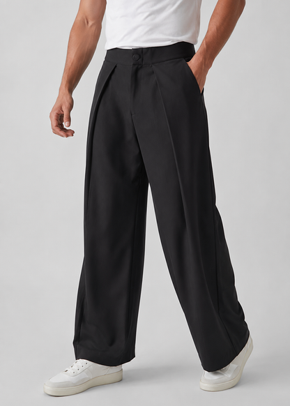 Men's Casual Linen Trousers | Wide Leg Lightweight Breathable Pants | Steven & Levon