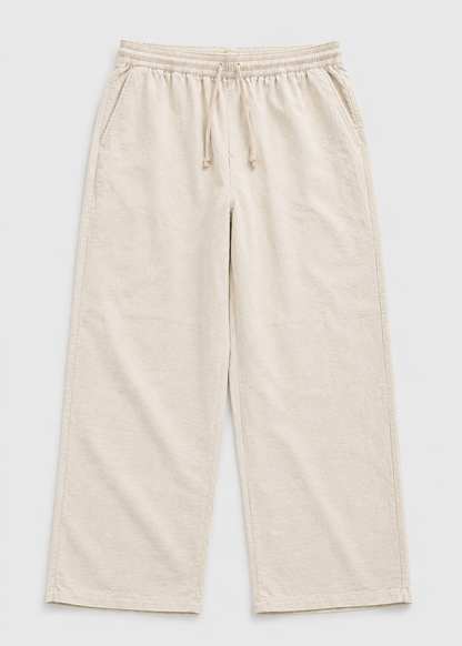 Men's Linen Drawstring Trousers | Linen Blend | Lightweight Relaxed Fit Pants | Steven & Levon