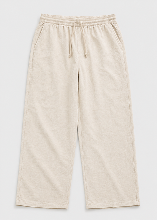 Men's Linen Drawstring Trousers | Linen Blend | Lightweight Relaxed Fit Pants | Steven & Levon