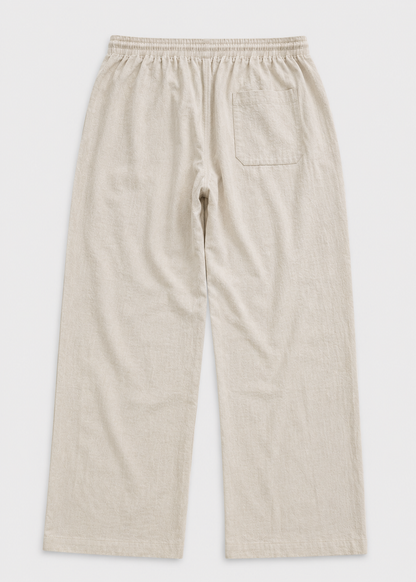 Men's Linen Drawstring Trousers | Linen Blend | Lightweight Relaxed Fit Pants | Steven & Levon