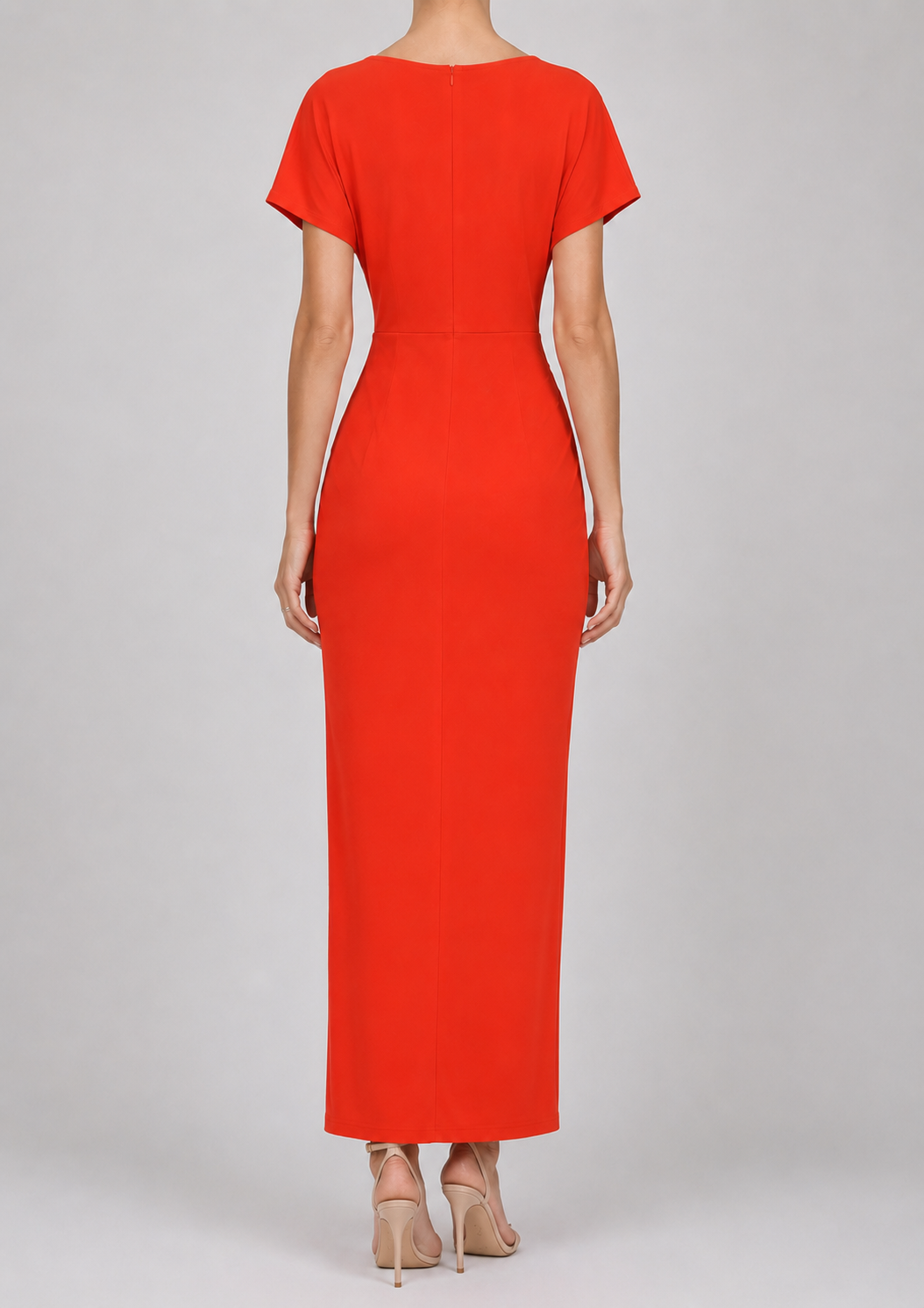 Formal Summer Maxi Dress | Women | Wrap V-Neck Side Slit Short Sleeve | Steven & Levon