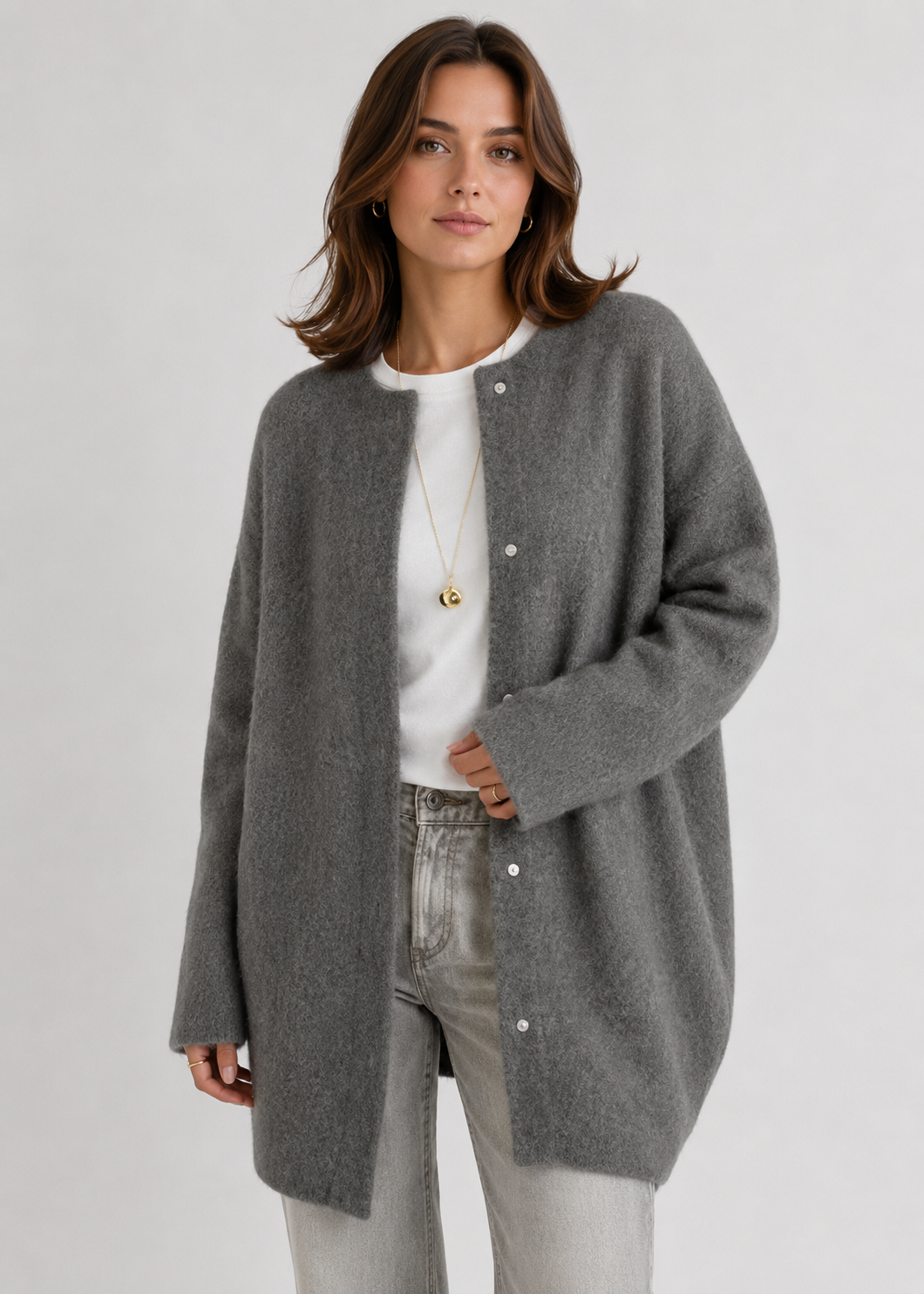 Women's Button-Up Knit Cardigan | Soft Everyday Sweater | Steven & Levon