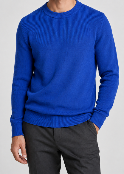 Men’s Ribbed Knit Sweater | Soft Knit Jumper | Textured Design | Everyday Comfort | Steven & Levon