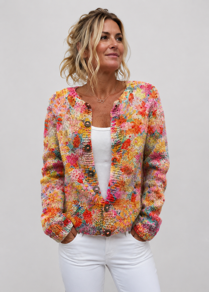 Floral Knit Cardigan | Women's Button-Up Sweater | Steven & Levon