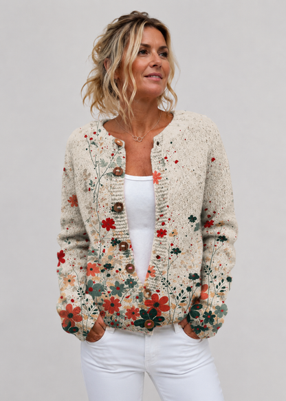 Women's  Vintage Knit Cardigan | Art Button-Up Sweater | Steven & Levon