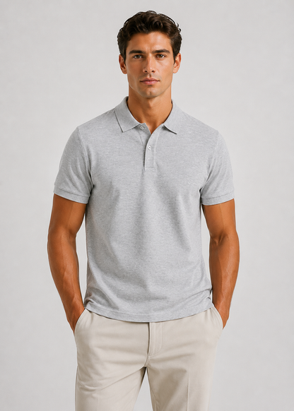 Men's Short Sleeve Polo Shirt | Slim Fit Polo Top | Men | Breathable Blend | Structured Collar Casual Smart Shirt | Steven & Levon