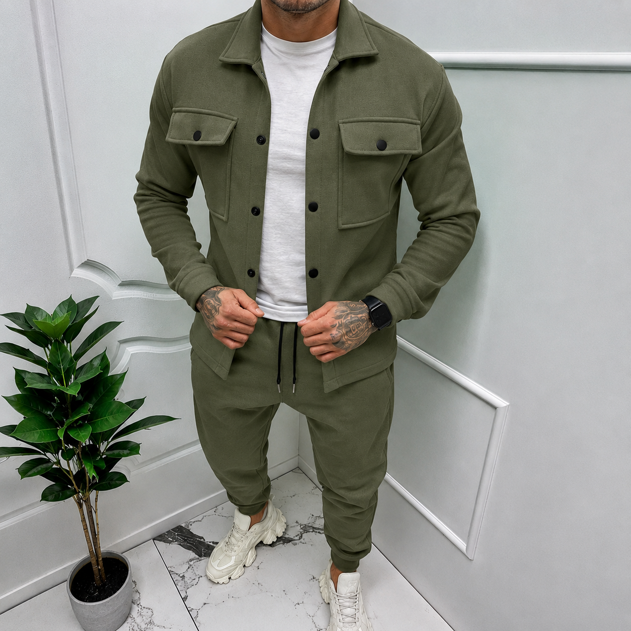 Men's Tracksuit Set | Men | Polyester | Casual Sporty Two-Piece Co-Ord | Relaxed Fit | Steven & Levon