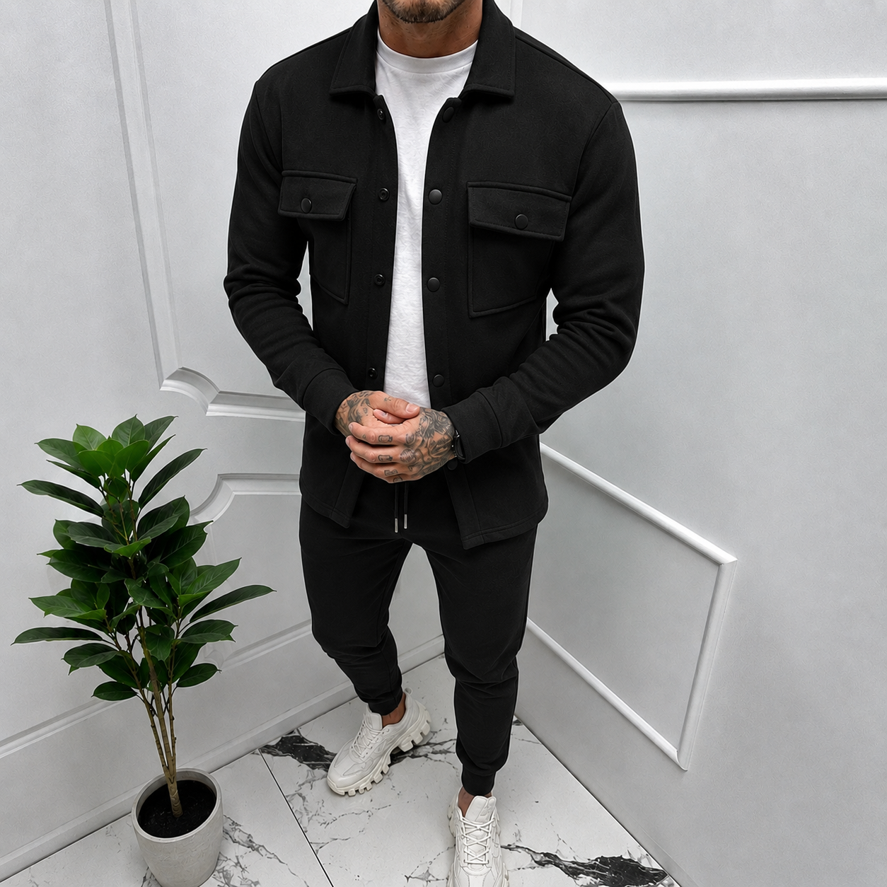 Men's Tracksuit Set | Men | Polyester | Casual Sporty Two-Piece Co-Ord | Relaxed Fit | Steven & Levon