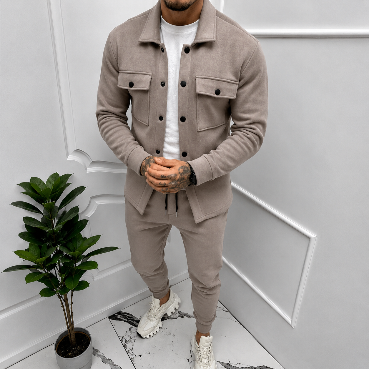 Men's Tracksuit Set | Men | Polyester | Casual Sporty Two-Piece Co-Ord | Relaxed Fit | Steven & Levon