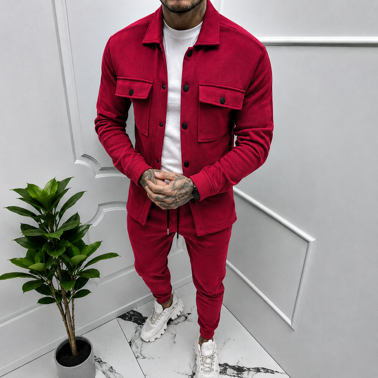 Men's Tracksuit Set | Men | Polyester | Casual Sporty Two-Piece Co-Ord | Relaxed Fit | Steven & Levon