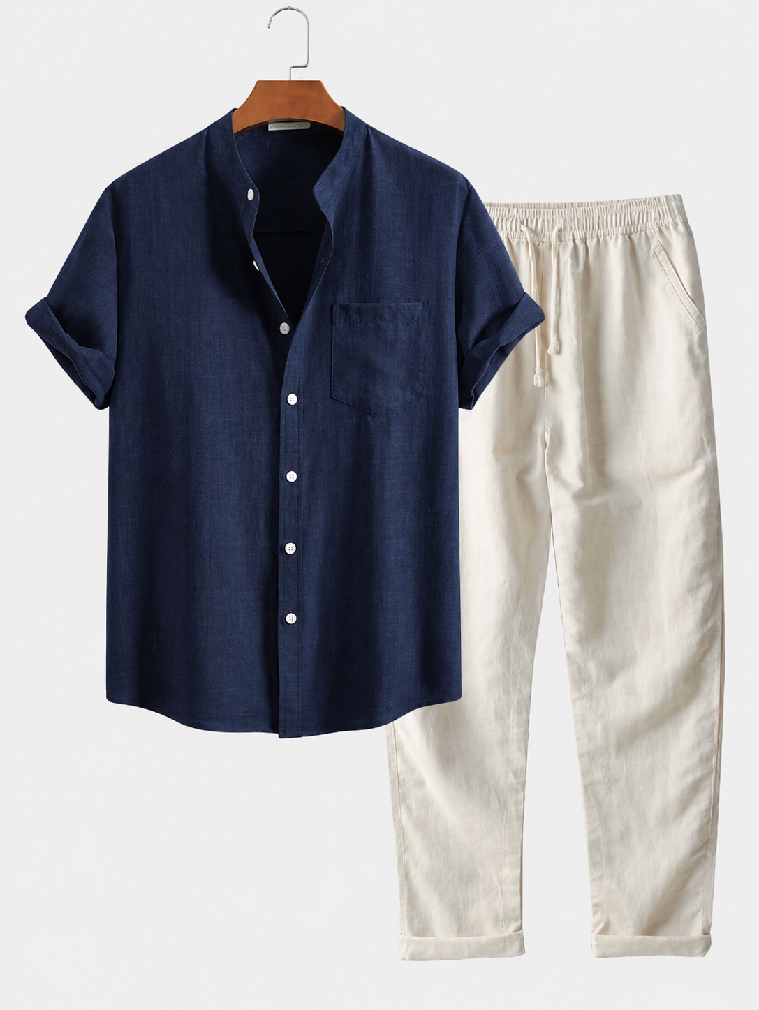 Men's Linen Summer Set | Lightweight Shirt & Shorts | Breathable Holiday Outfit | Steven & Levon