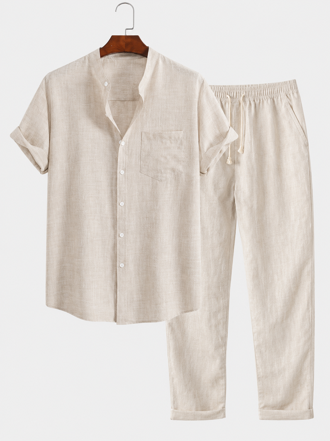 Men's Linen Summer Set | Lightweight Shirt & Shorts | Breathable Holiday Outfit | Steven & Levon
