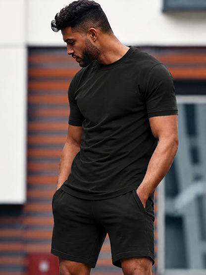 Men's Summer Co-Ord Set | Short Sleeve Shirt & Shorts | Lightweight Casual Outfit | Steven & Levon
