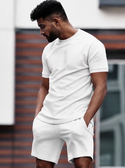 Men's Summer Co-Ord Set | Short Sleeve Shirt & Shorts | Lightweight Casual Outfit | Steven & Levon