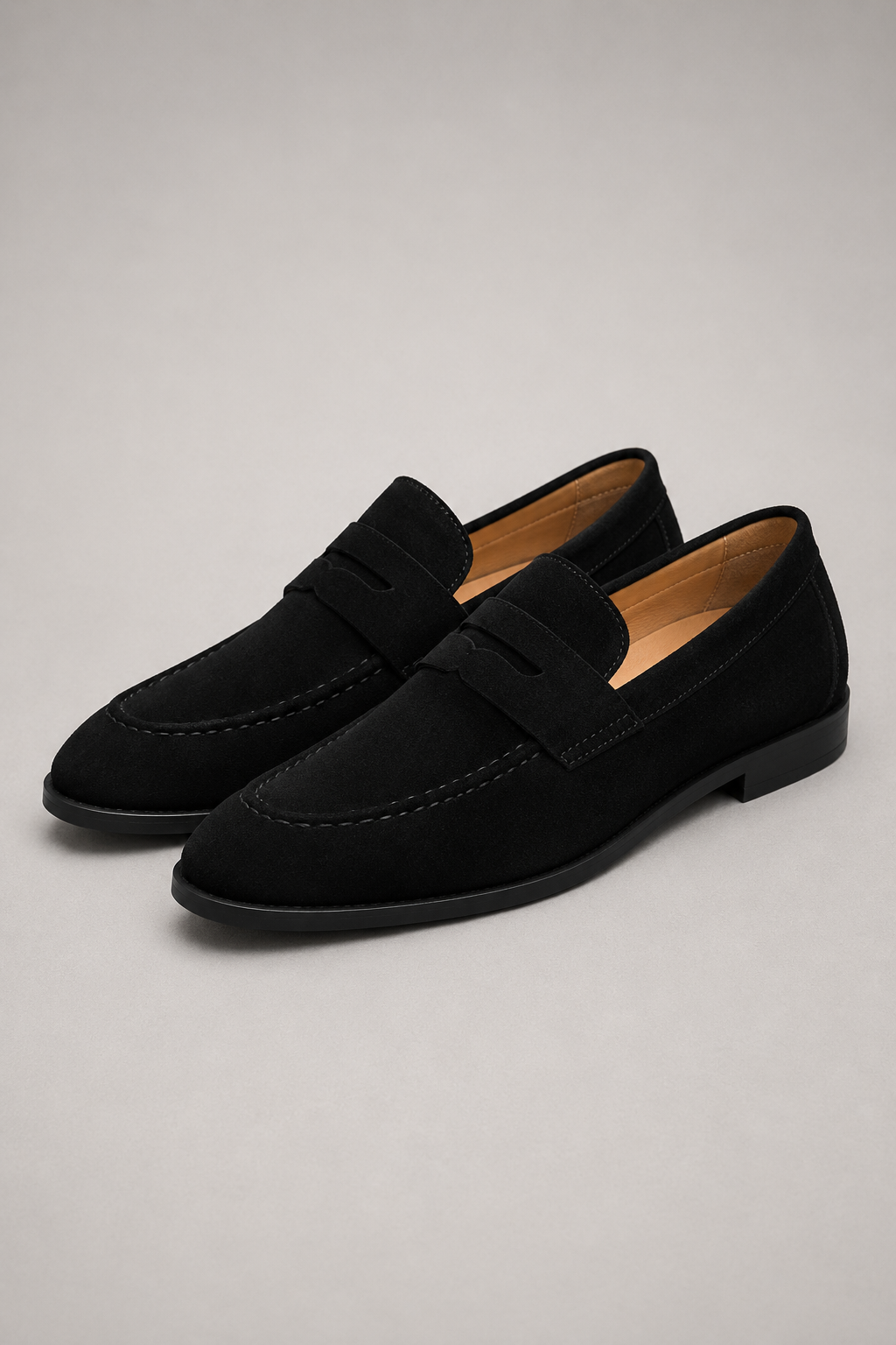 Mens Suede Penny Loafers | Casual Slip-On Shoes for Men | Steven & Levon