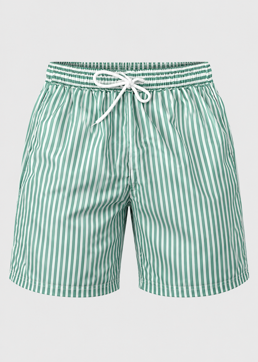 Striped Quick Dry Swim Shorts | Men | Lightweight Beachwear | Fast Dry Comfort | Steven & Levon