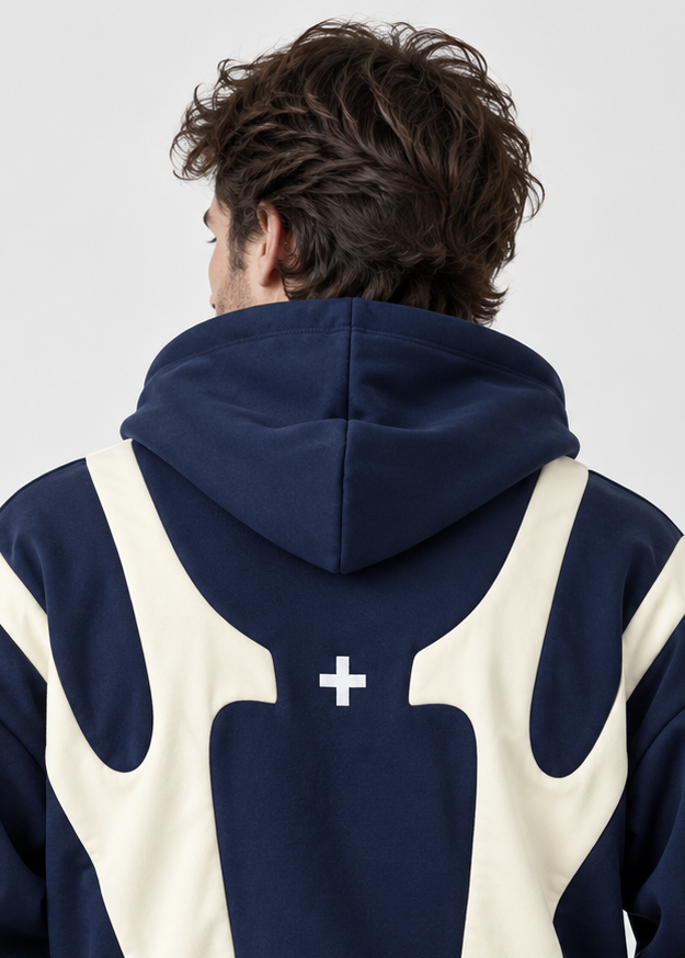 Oversized Streetwear Hoodie | Y2K Graphic | Men | Polyester | Contrast Design | Steven & Levon