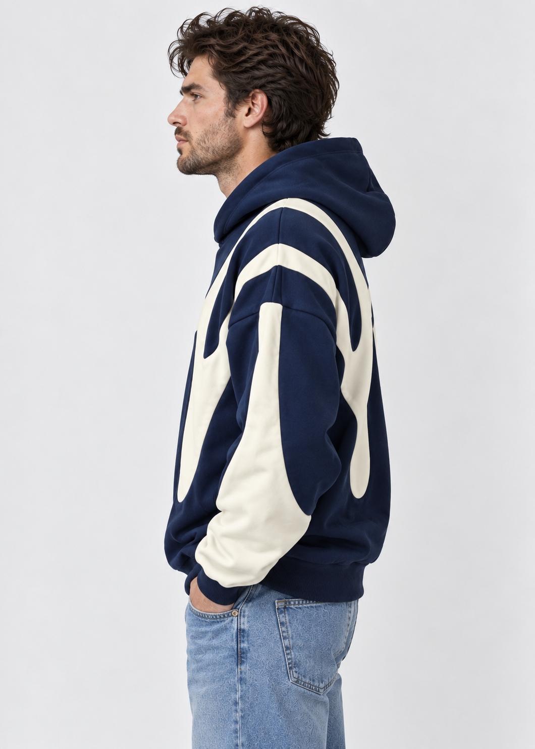 Oversized Streetwear Hoodie | Y2K Graphic | Men | Polyester | Contrast Design | Steven & Levon