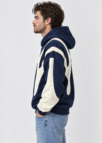 Oversized Streetwear Hoodie | Y2K Graphic | Men | Polyester | Contrast Design | Steven & Levon