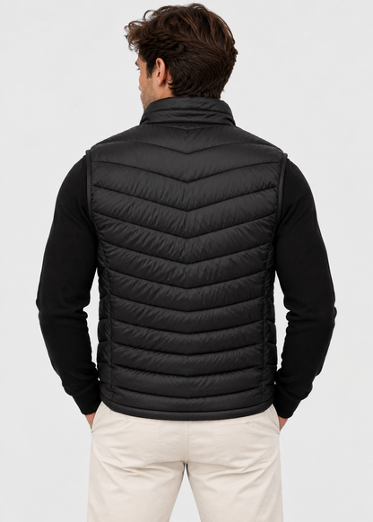 Men's Quilted Padded Bodywarmer | Lightweight Zip Front Gilet | Insulated | Steven & Levon
