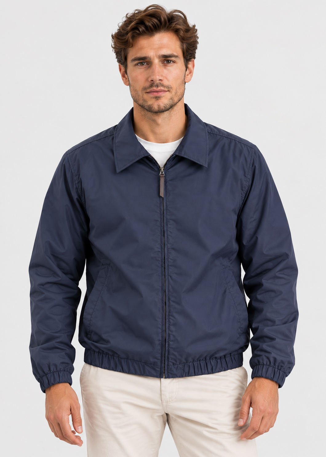 Men's Boxy Casual Jacket | Zip-Up Jacket Men | Relaxed Fit | Lightweight Everyday Outerwear | Steven & Levon