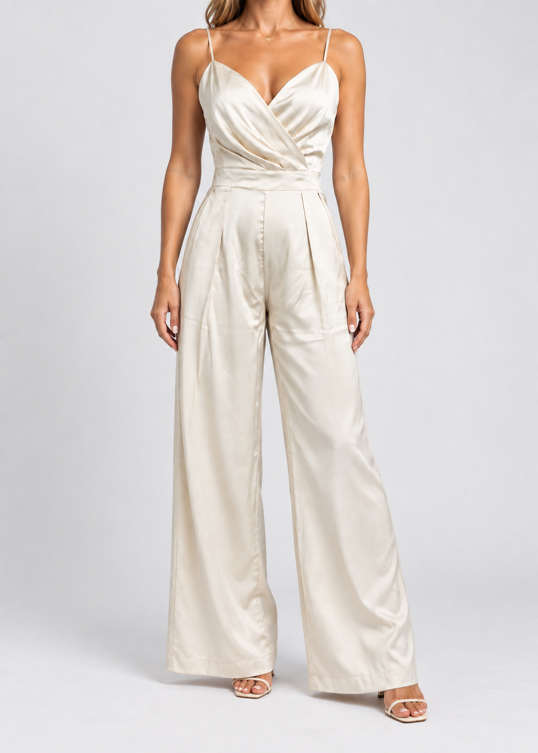 Women's Sleeveless Wide Leg Jumpsuit | High Waist & Occasion Wear | Elegant Fit | Steven & Levon