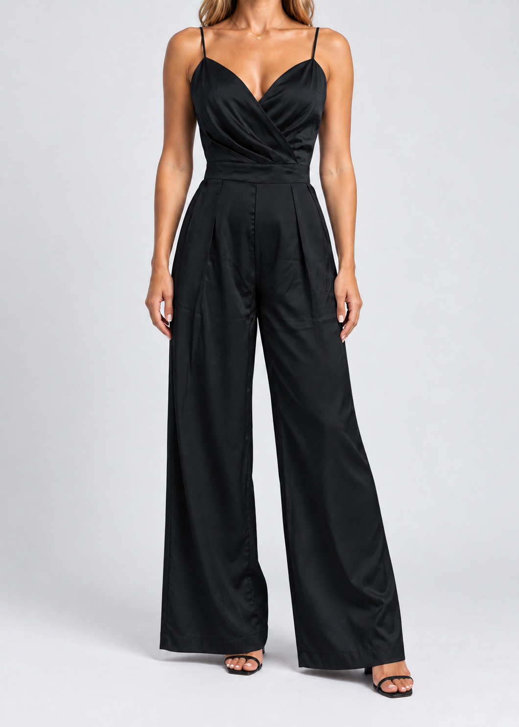 Women's Sleeveless Wide Leg Jumpsuit | High Waist & Occasion Wear | Elegant Fit | Steven & Levon