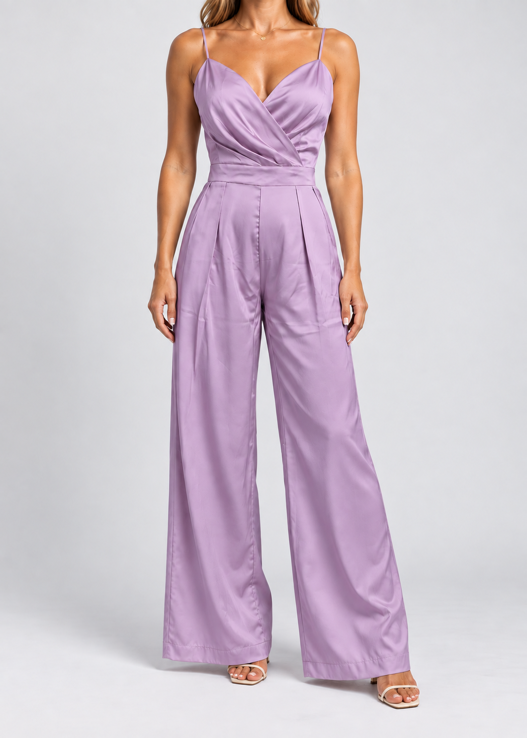 Women's Sleeveless Wide Leg Jumpsuit | High Waist & Occasion Wear | Elegant Fit | Steven & Levon