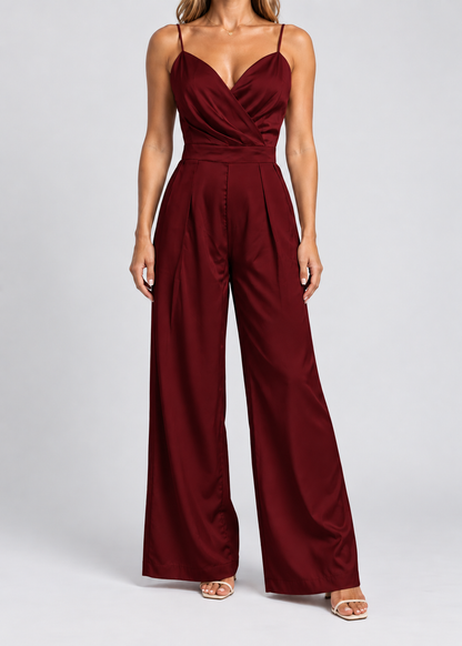 Women's Sleeveless Wide Leg Jumpsuit | High Waist & Occasion Wear | Elegant Fit | Steven & Levon
