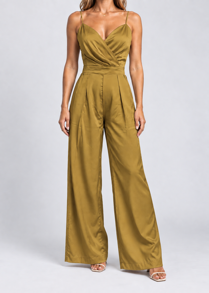 Women's Sleeveless Wide Leg Jumpsuit | High Waist & Occasion Wear | Elegant Fit | Steven & Levon