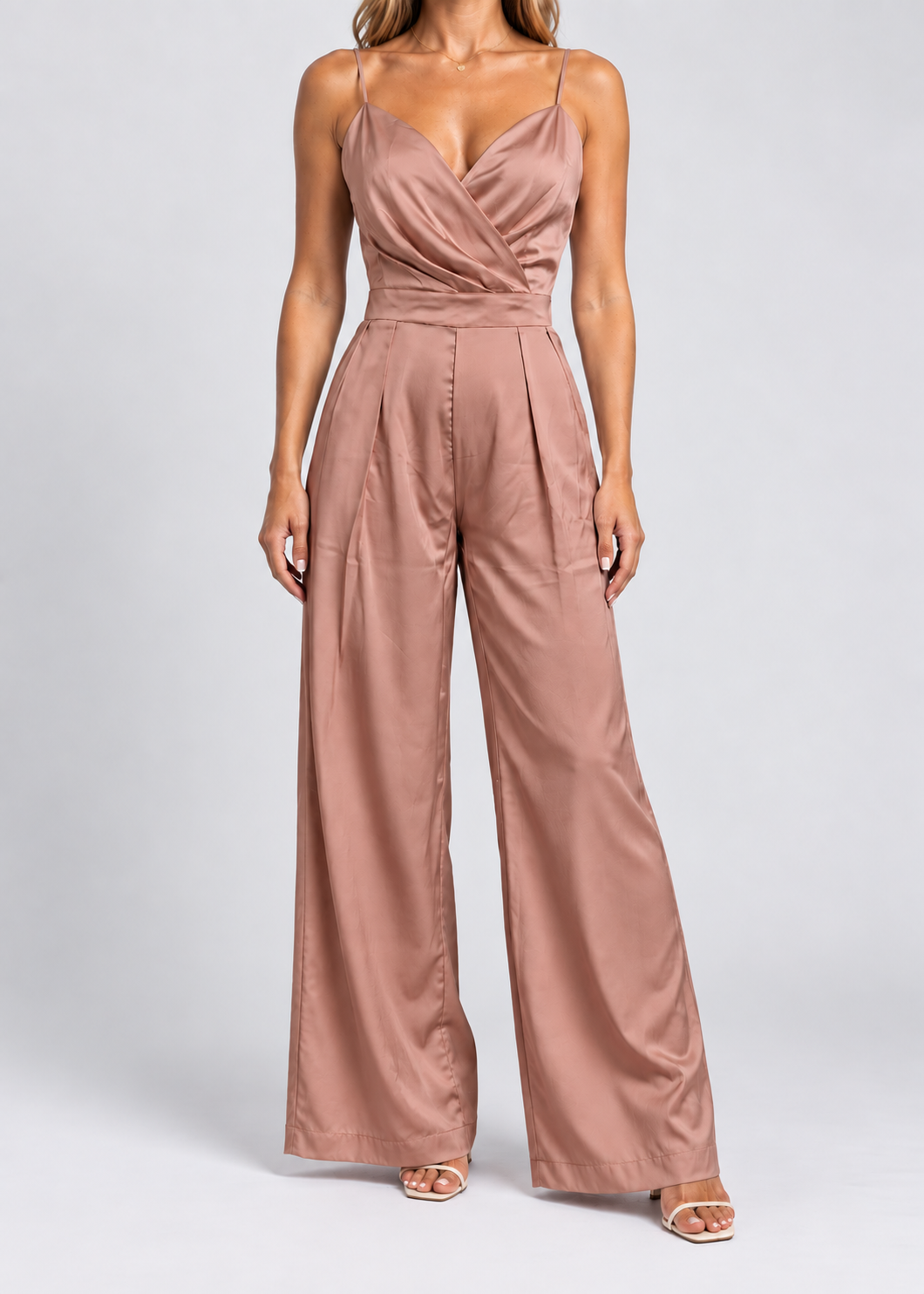 Women's Sleeveless Wide Leg Jumpsuit | High Waist & Occasion Wear | Elegant Fit | Steven & Levon