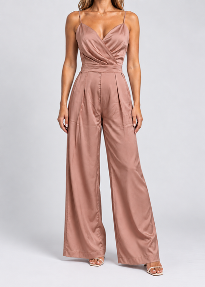 Women's Sleeveless Wide Leg Jumpsuit | High Waist & Occasion Wear | Elegant Fit | Steven & Levon