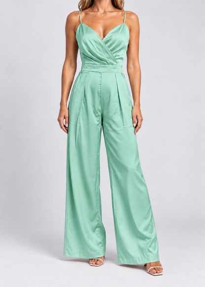 Women's Sleeveless Wide Leg Jumpsuit | High Waist & Occasion Wear | Elegant Fit | Steven & Levon