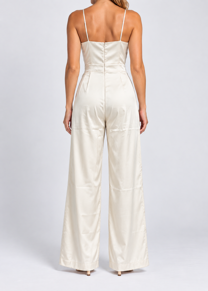 Women's Sleeveless Wide Leg Jumpsuit | High Waist & Occasion Wear | Elegant Fit | Steven & Levon